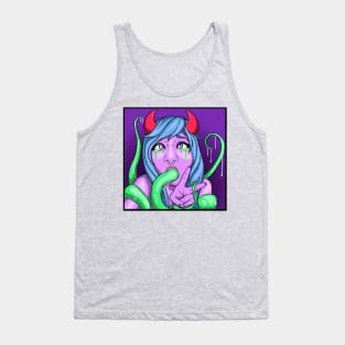 Neon Pastel Tentacle Demon Girl Tank Top